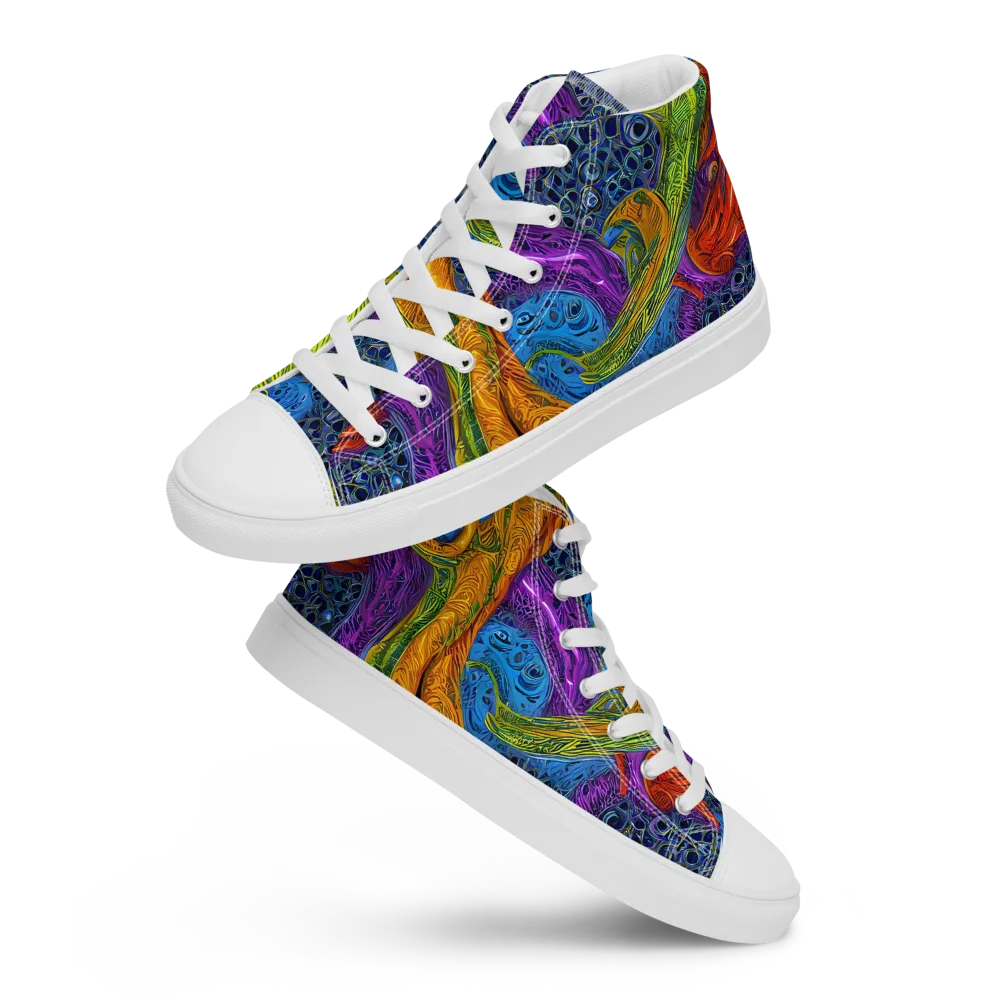 Reef of Fire on Women's High Top Canvas Shoes — Front