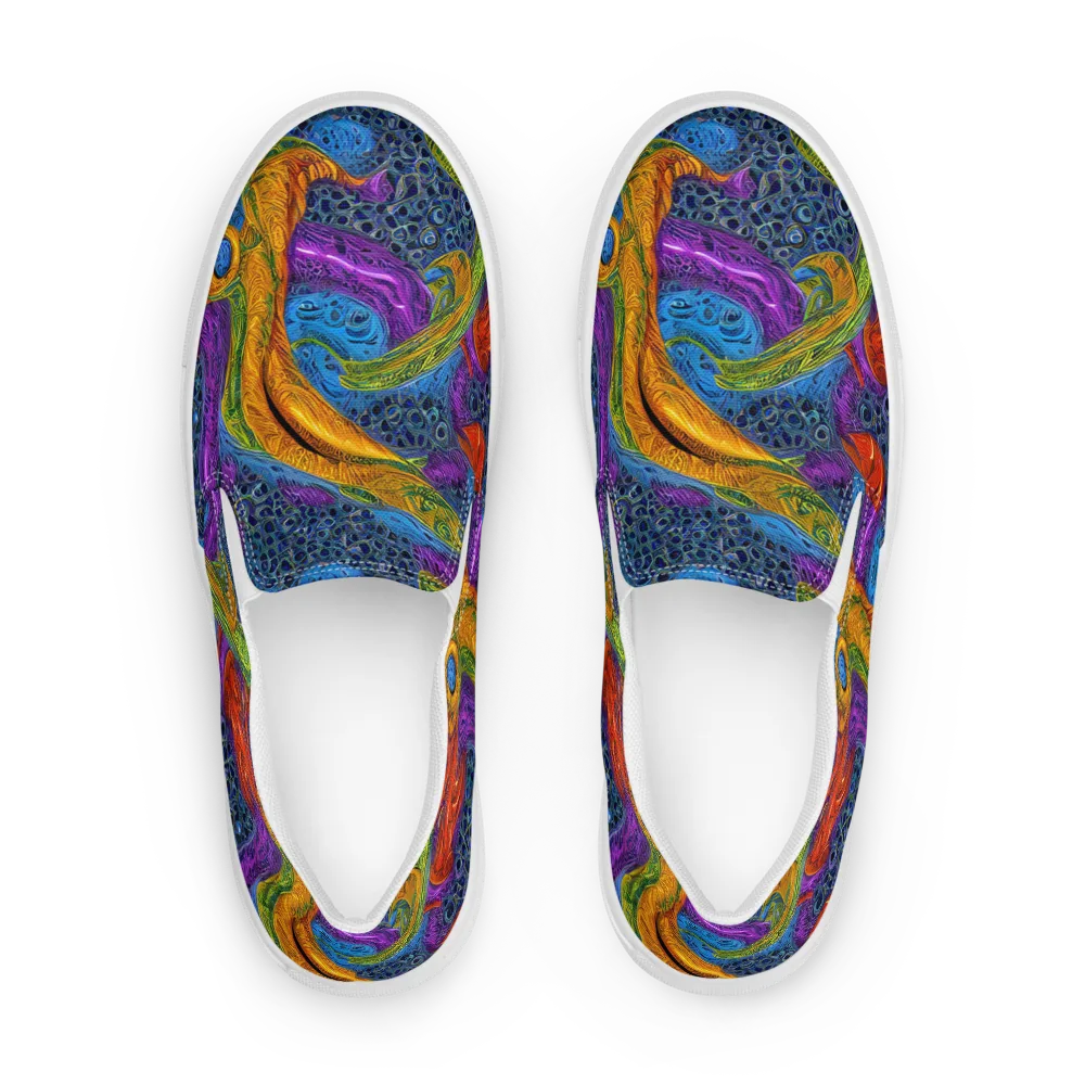 Reef of Fire on Men's Slip-On Canvas Shoes — Front