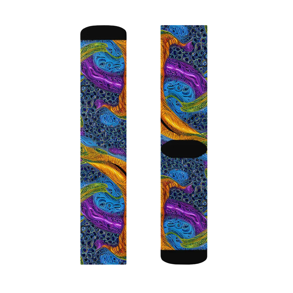 Reef of Fire on Socks — Right Sock