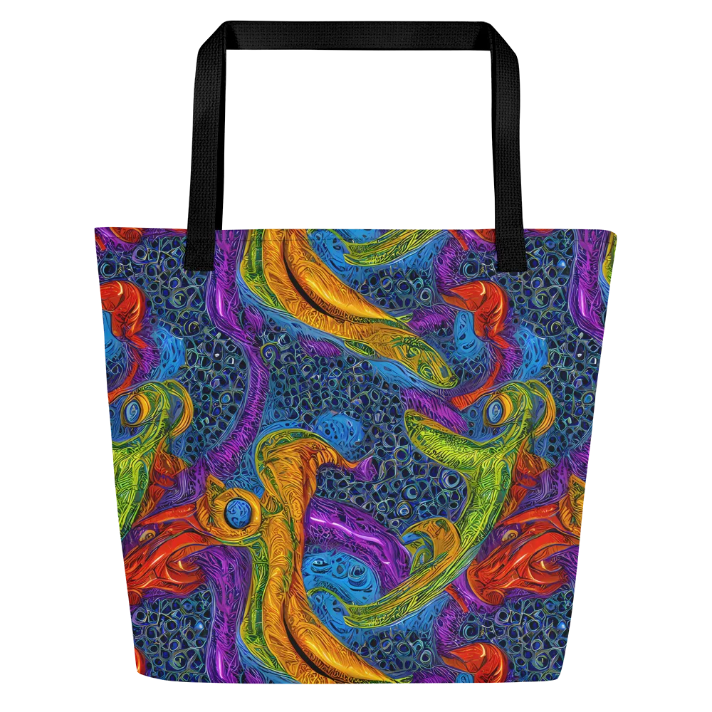 Reef of Fire on Large Tote Bag W/ Pocket — Front