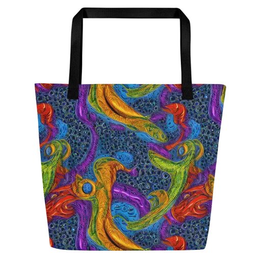 Reef of Fire on a Large Tote Bag W/ Pocket