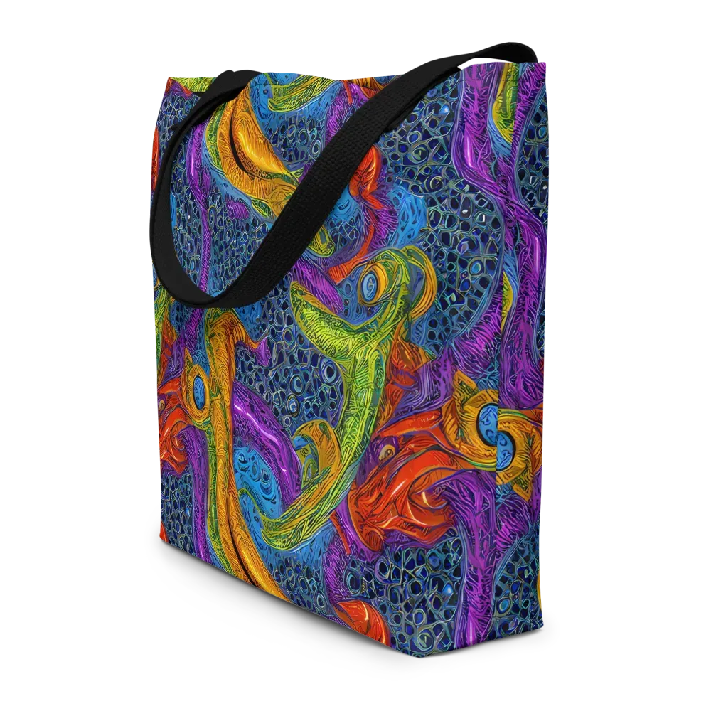 Reef of Fire on Large Tote Bag W/ Pocket — Front