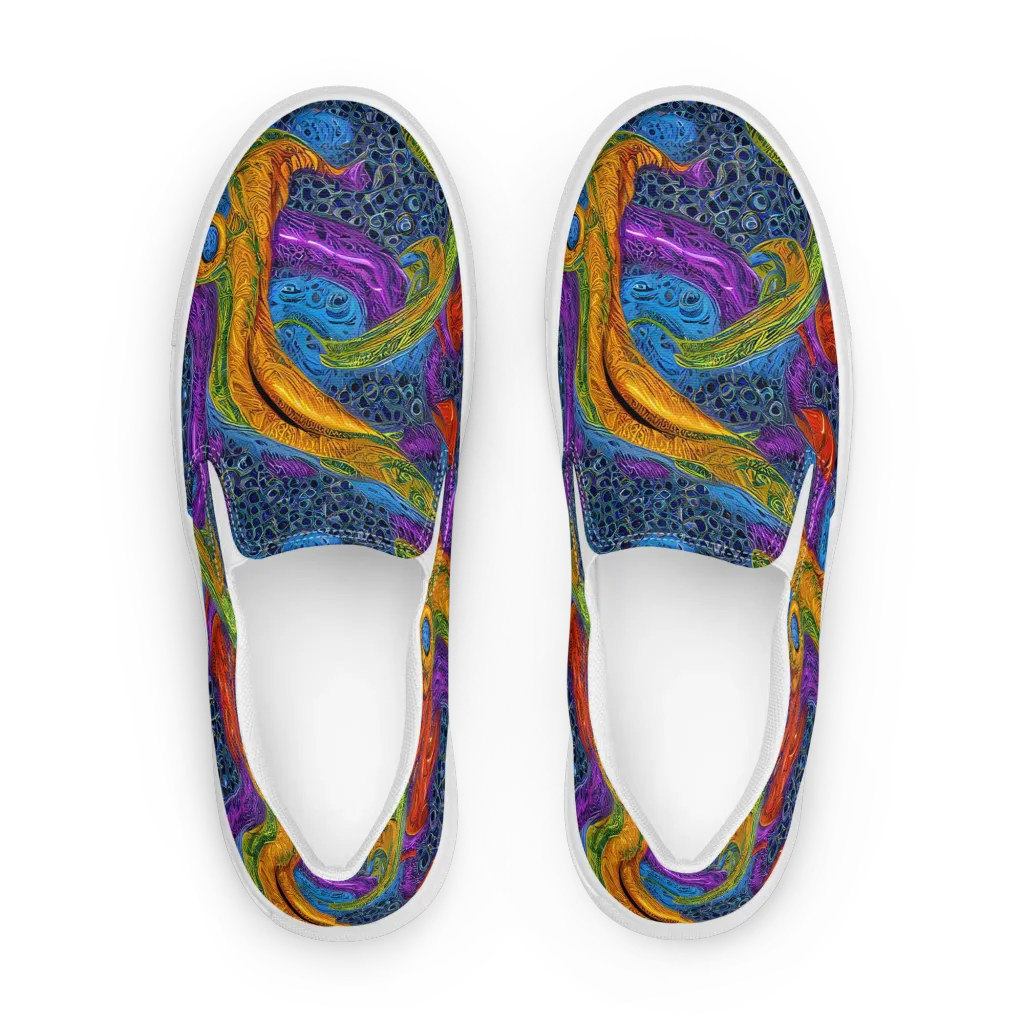 Reef of Fire on Women's Slip-On Canvas Shoes — Front