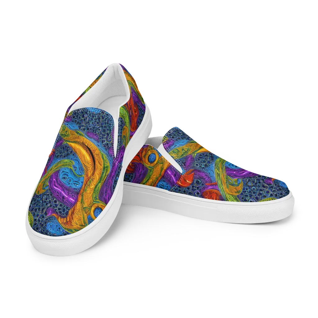Reef of Fire on Women's Slip-On Canvas Shoes — Left Front