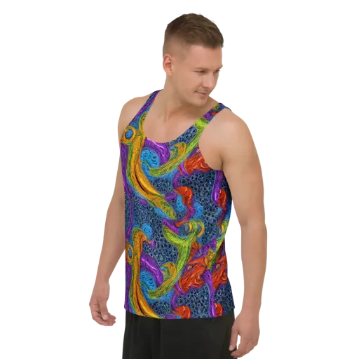 Reef of Fire on a Men's Tank Top