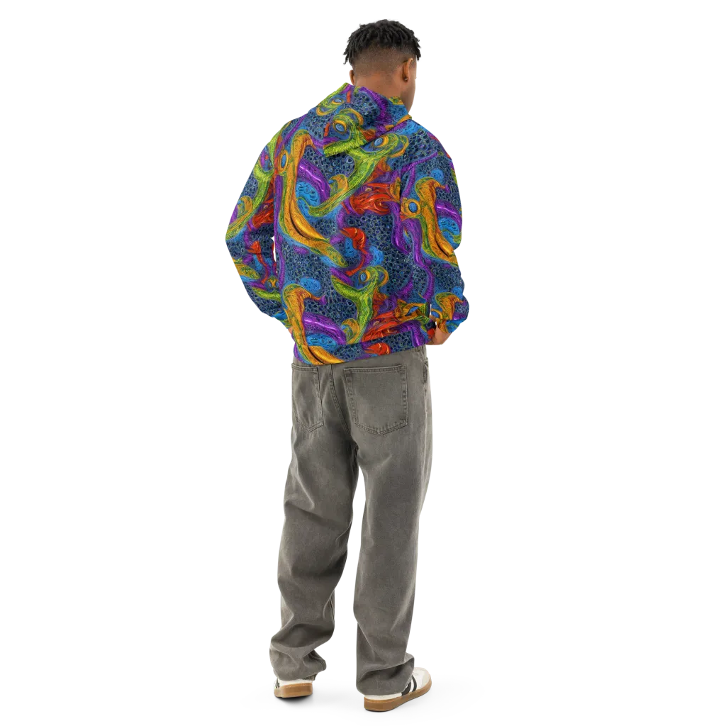 Reef of Fire on Cotton Hoodie — Back