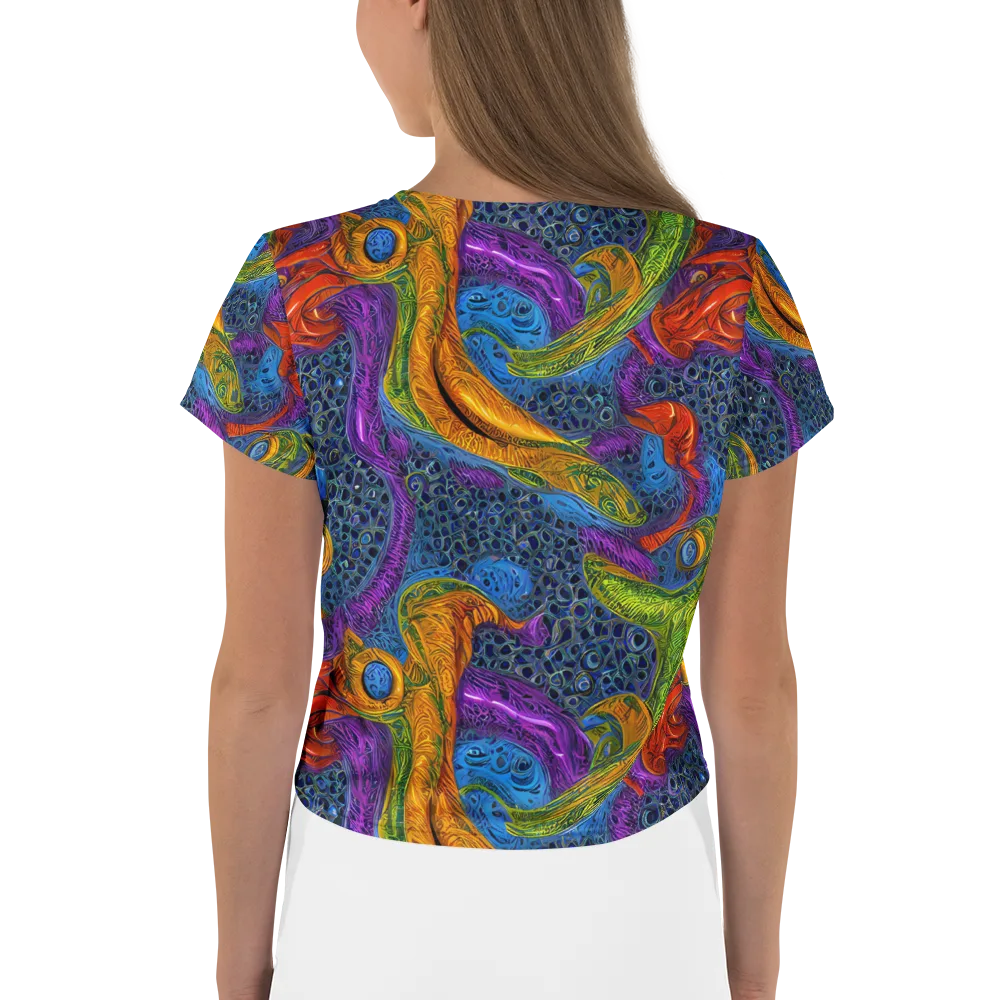 Reef of Fire on Crop Tee — Back