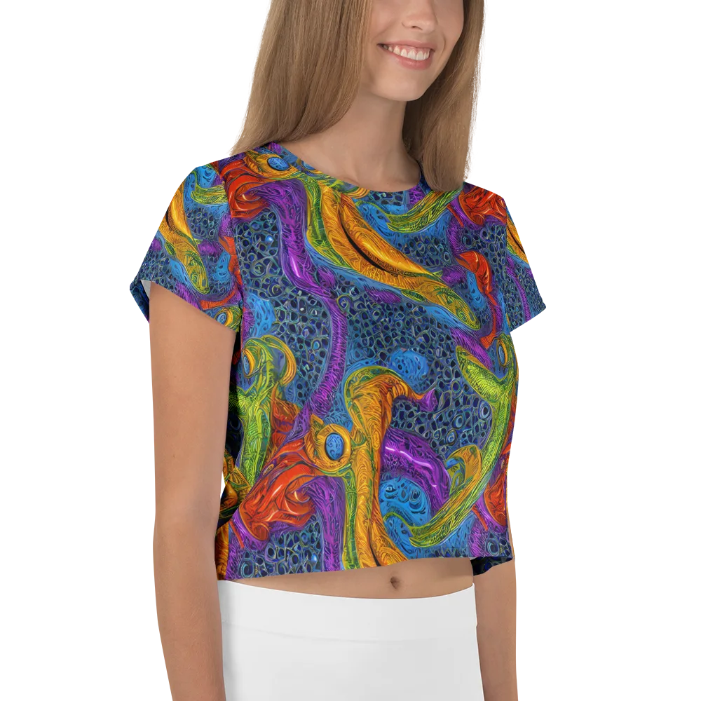 Reef of Fire on Crop Tee — Right