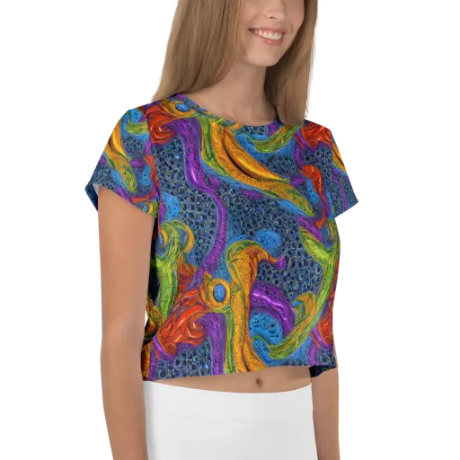 Reef of Fire on a Crop Tee