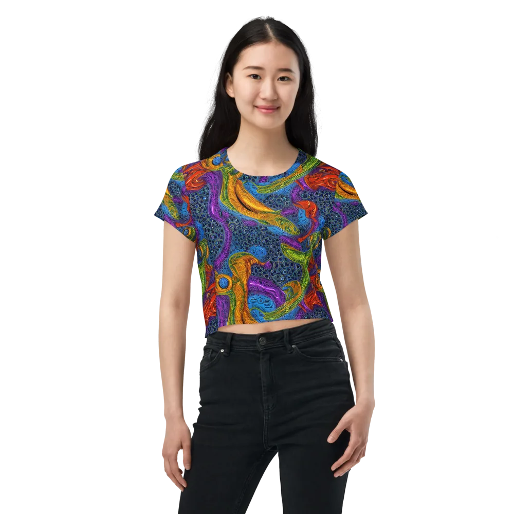 Reef of Fire on Crop Tee — Front