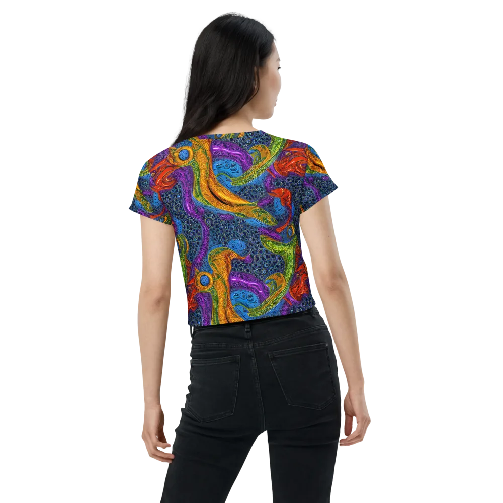 Reef of Fire on Crop Tee — Back