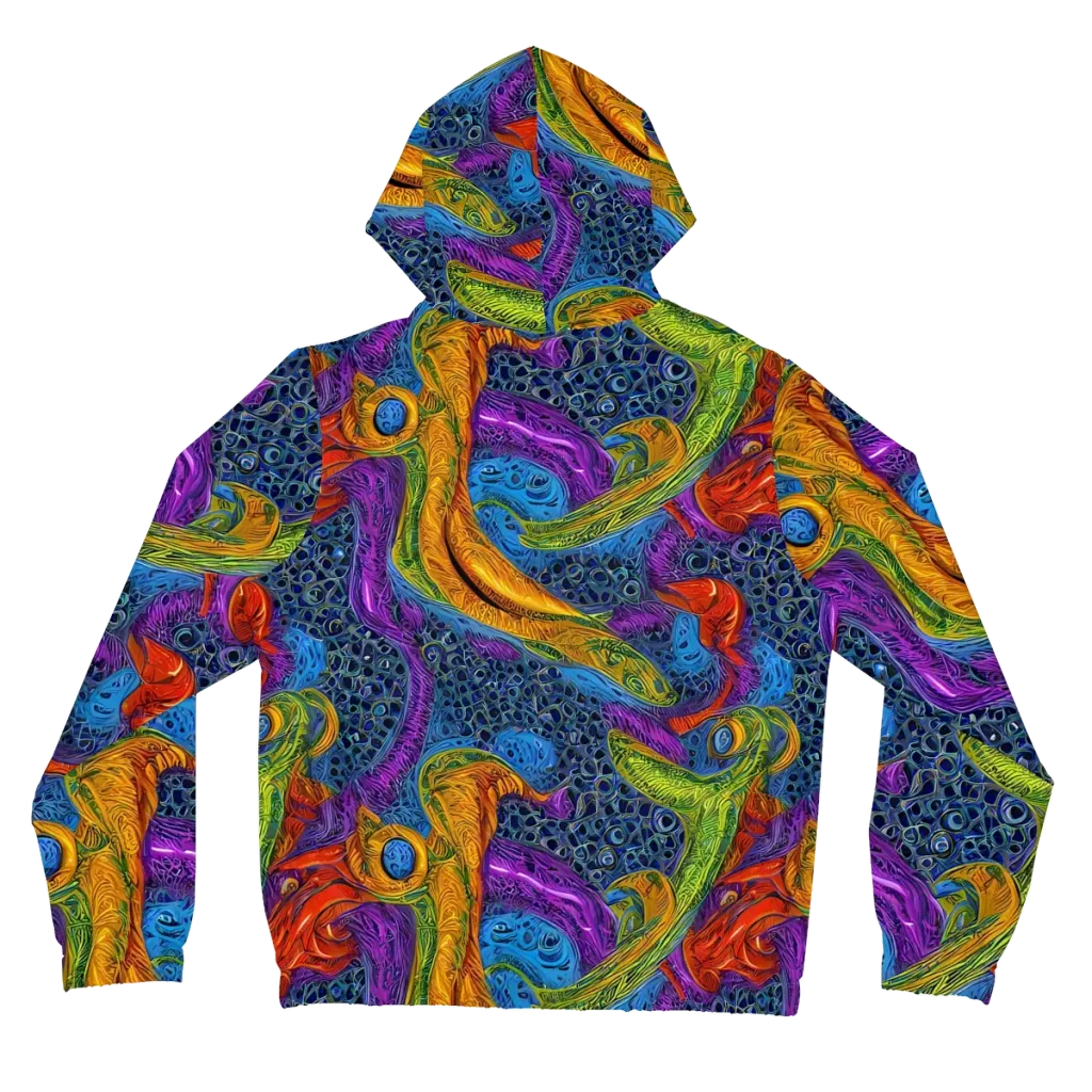 Reef of Fire on Women's Full-Zip Hoodie — Back