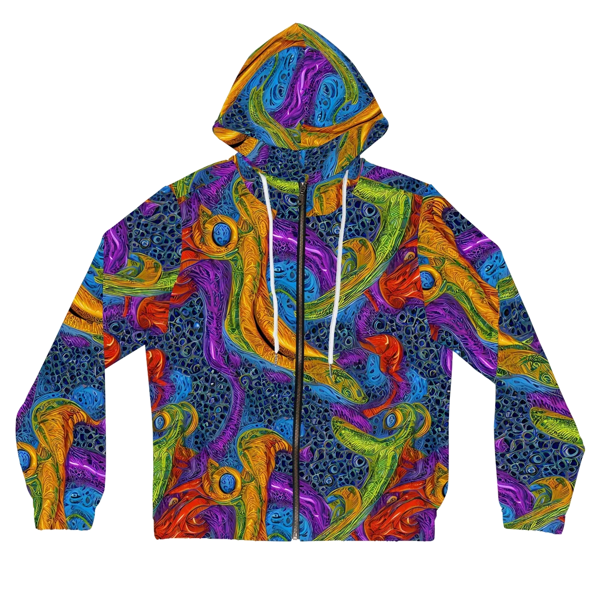 Reef of Fire on Women's Full-Zip Hoodie — Front