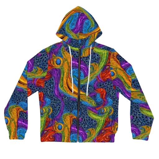 Reef of Fire on a Women's Full-Zip Hoodie