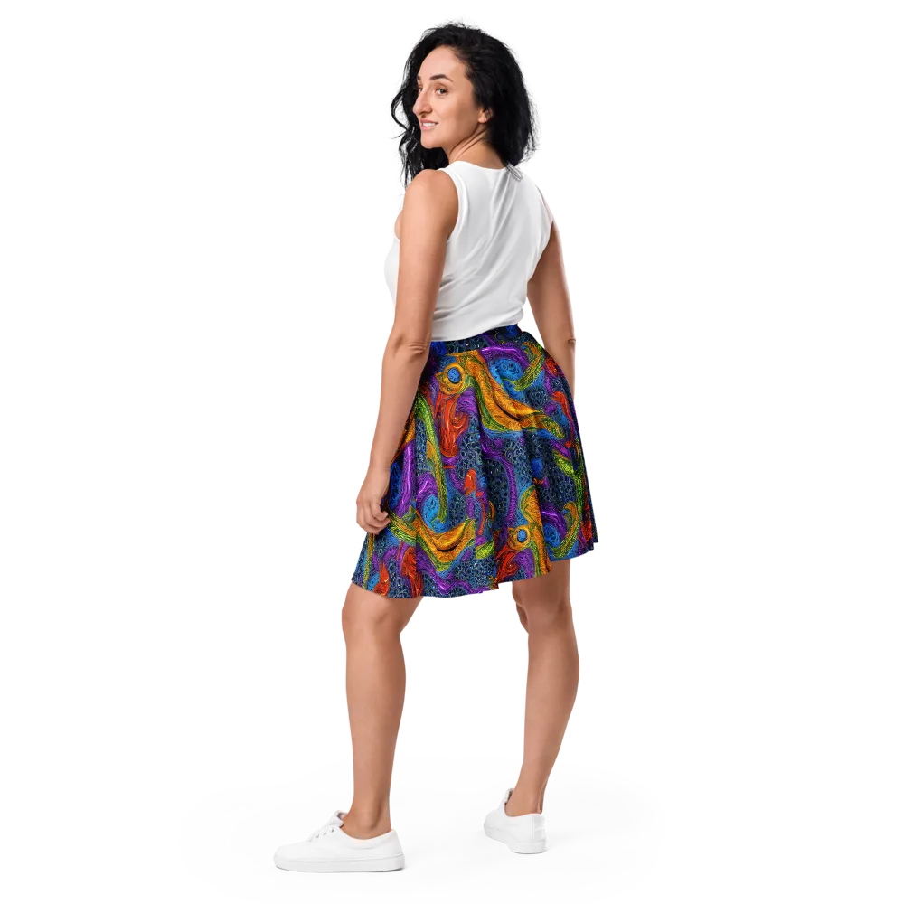 Reef of Fire on Skater Skirt — Back