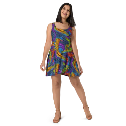 Reef of Fire on a Skater Dress