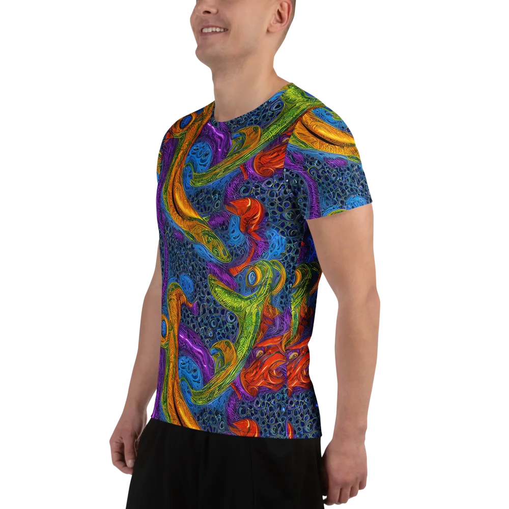 Reef of Fire on Men's Athletic T-Shirt — Left