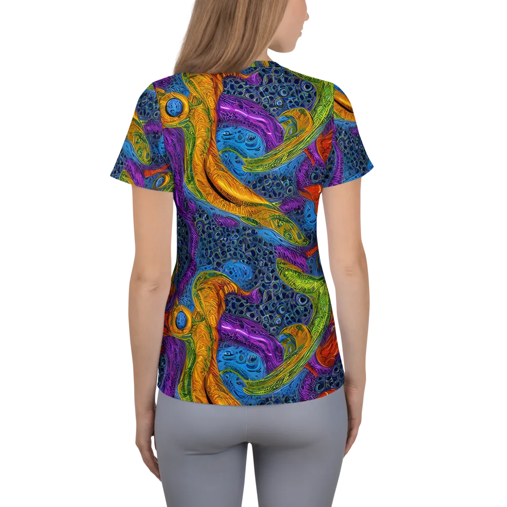 Reef of Fire on Women's Athletic T-Shirt — Back
