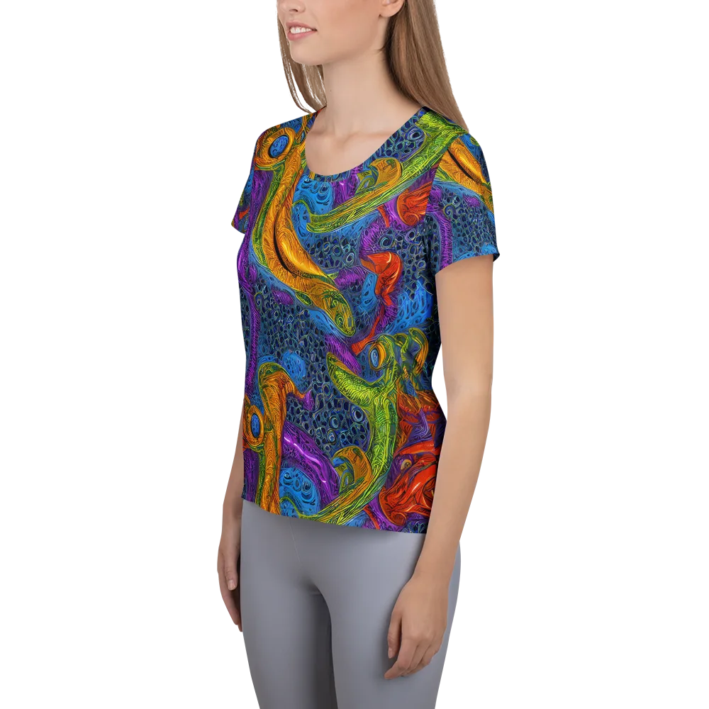 Reef of Fire on Women's Athletic T-Shirt — Left