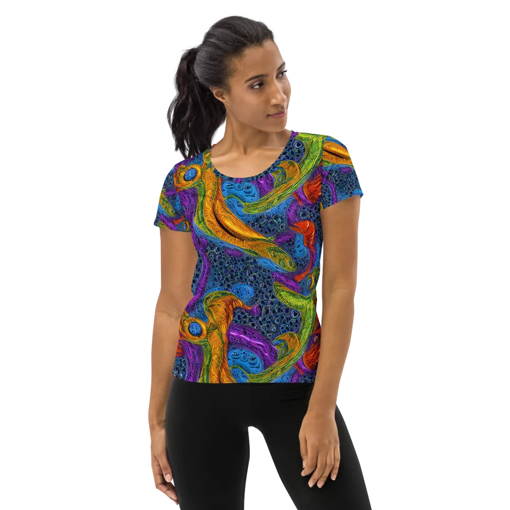 Reef of Fire on Women's Athletic T-Shirt — Front