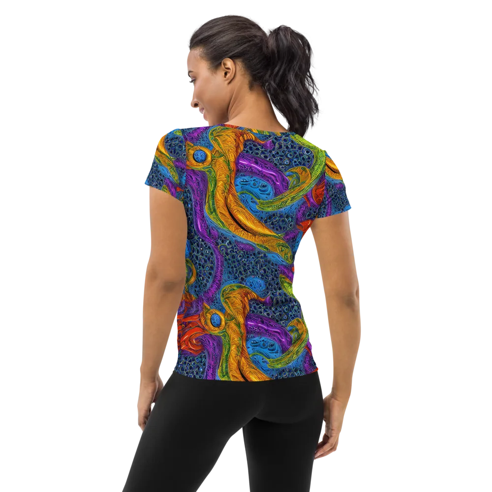 Reef of Fire on Women's Athletic T-Shirt — Back