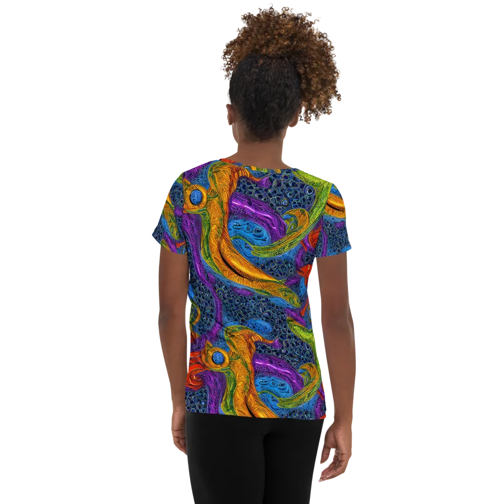 Reef of Fire on Women's Athletic T-Shirt — Back