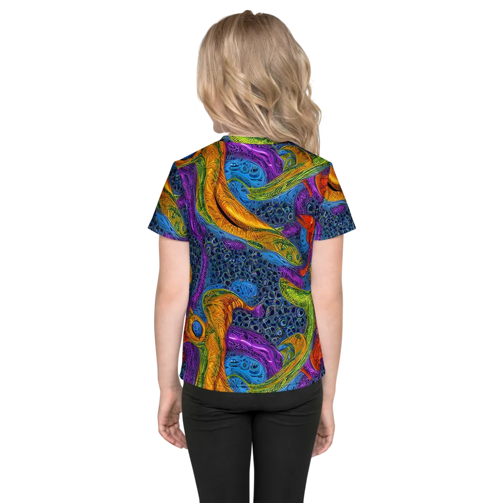 Reef of Fire on Kids Crew Neck T-Shirt — Back