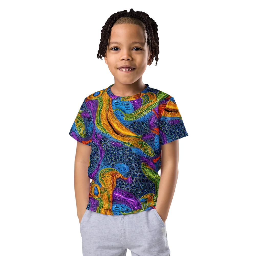 Reef of Fire on Kids Crew Neck T-Shirt — Front