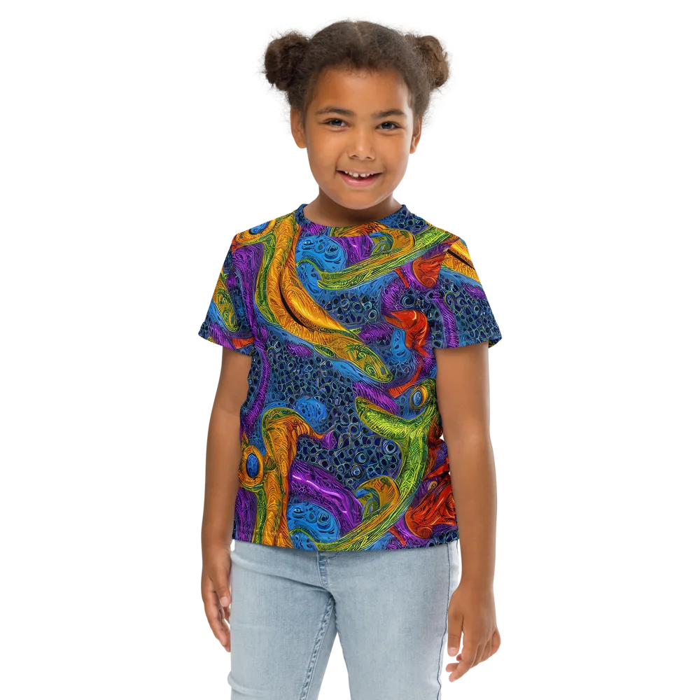 Reef of Fire on Kids Crew Neck T-Shirt — Front