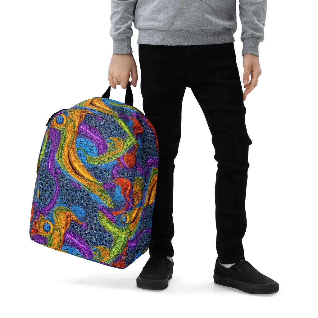 Reef of Fire on Minimalist Backpack — Zoomed-in