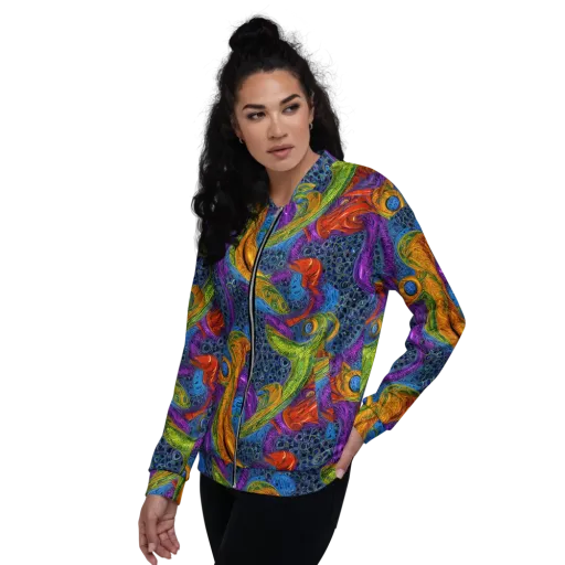 Reef of Fire on a Bomber Jacket