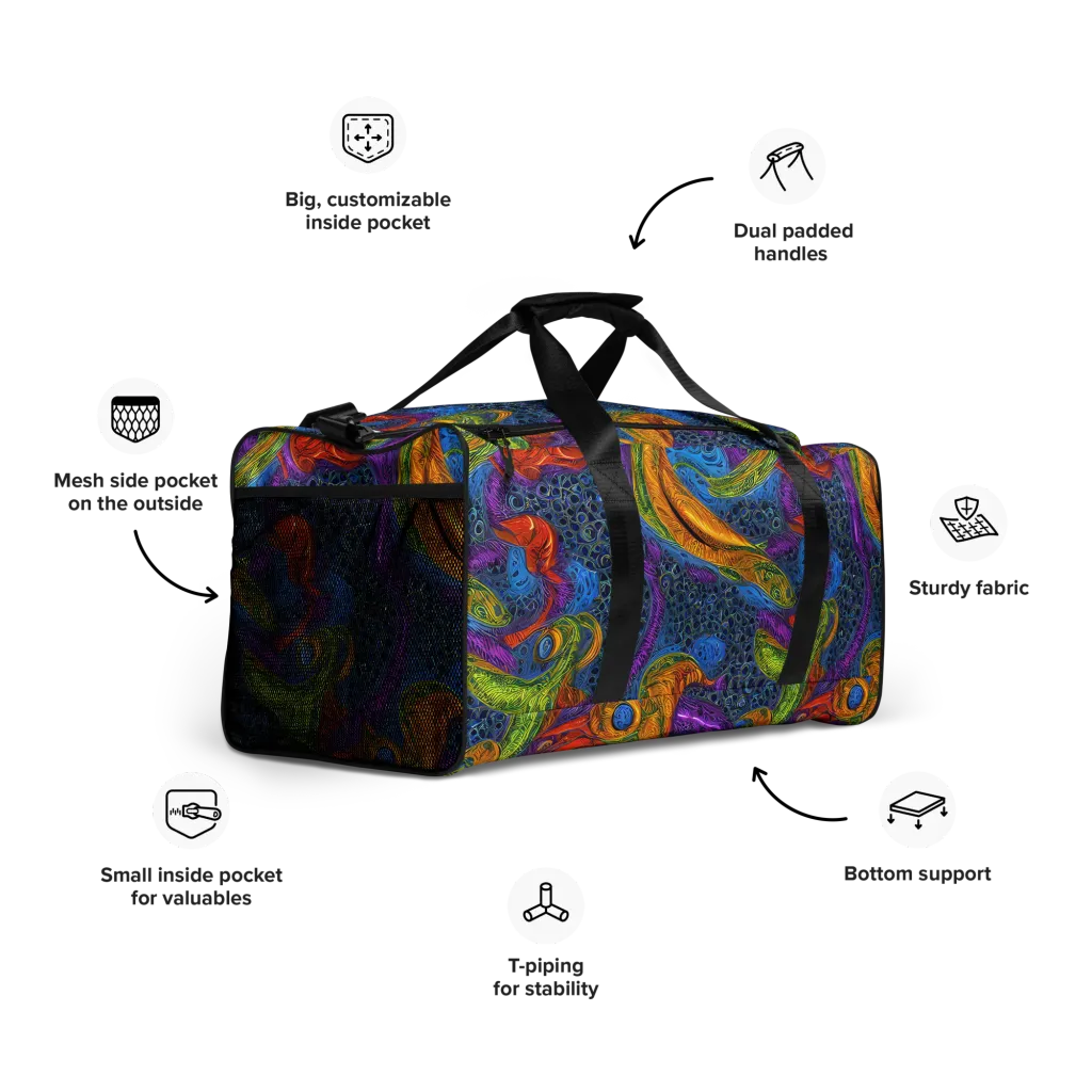 Reef of Fire on Duffle Bag — Right Front