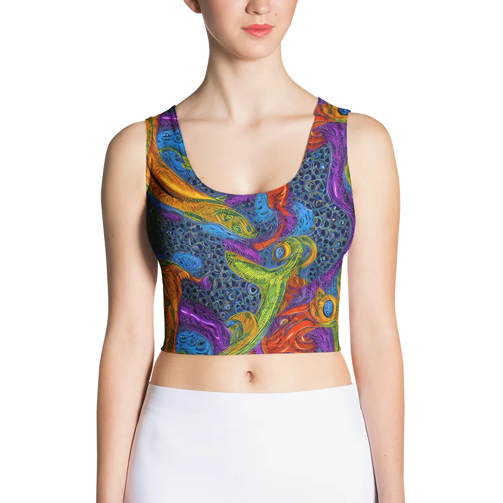 Reef of Fire on Crop Top — Front