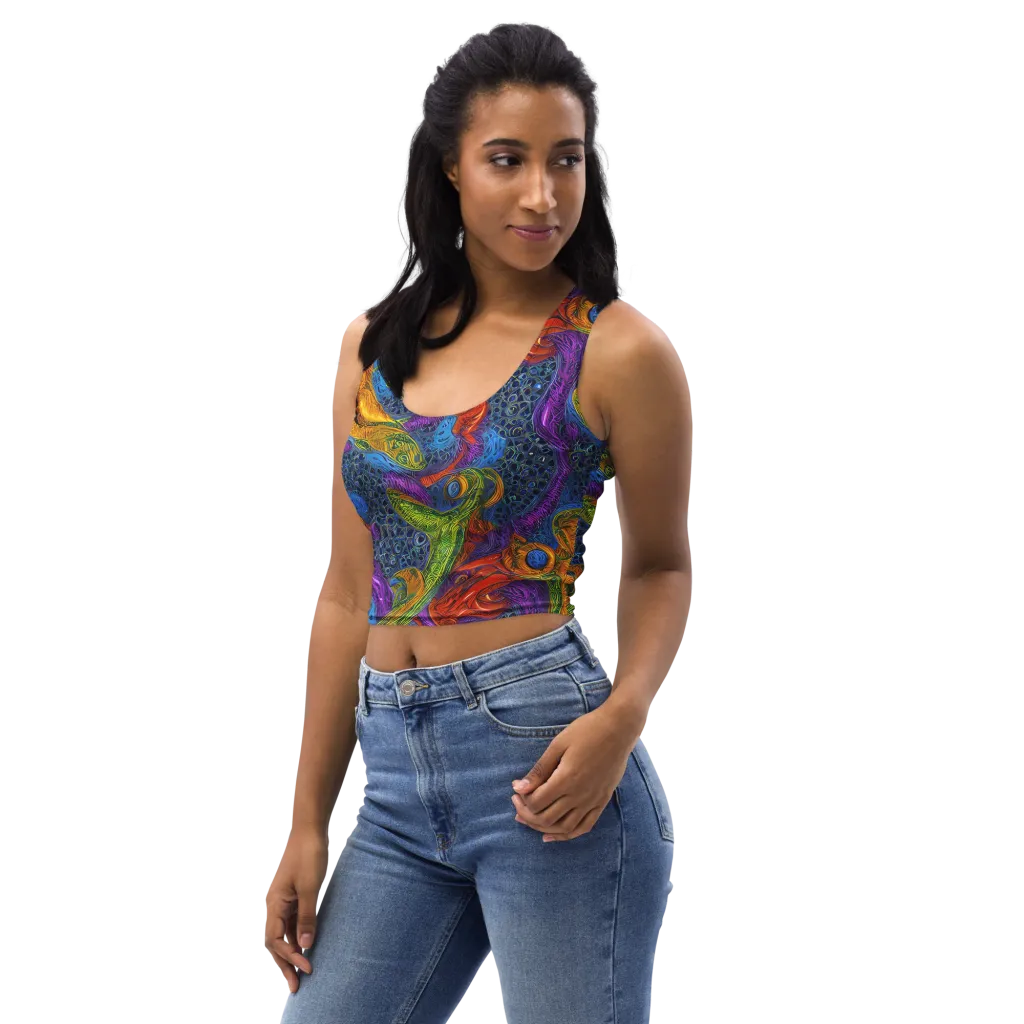 Reef of Fire on Crop Top — Left Front