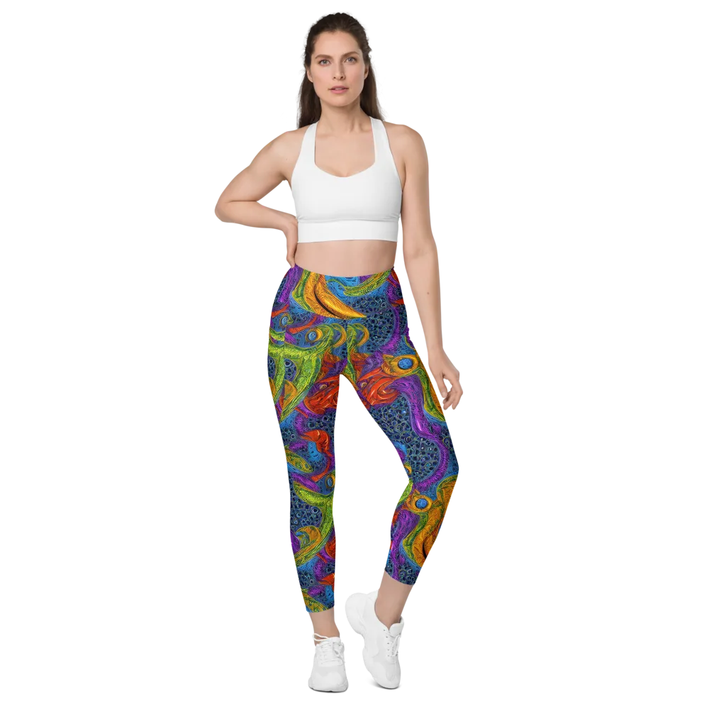Reef of Fire on Leggings with Pockets — Front