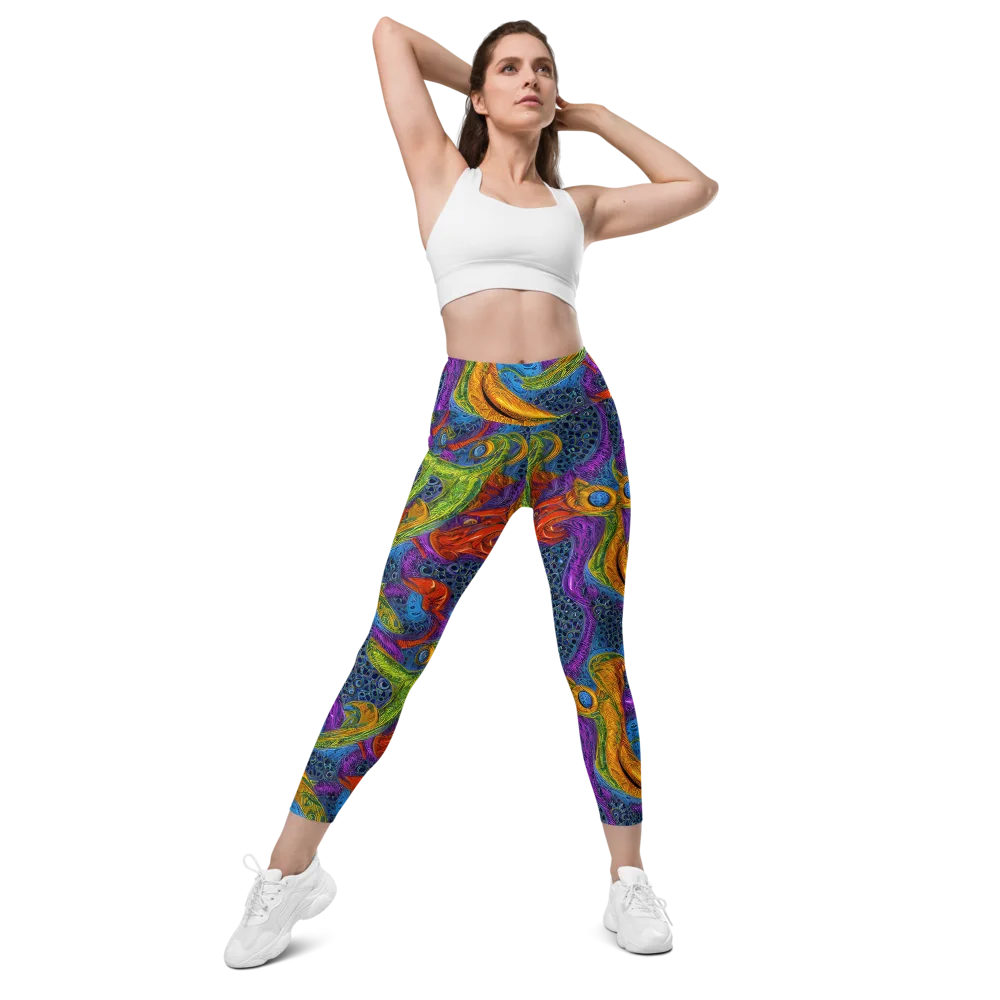 Reef of Fire on Leggings with Pockets — Front