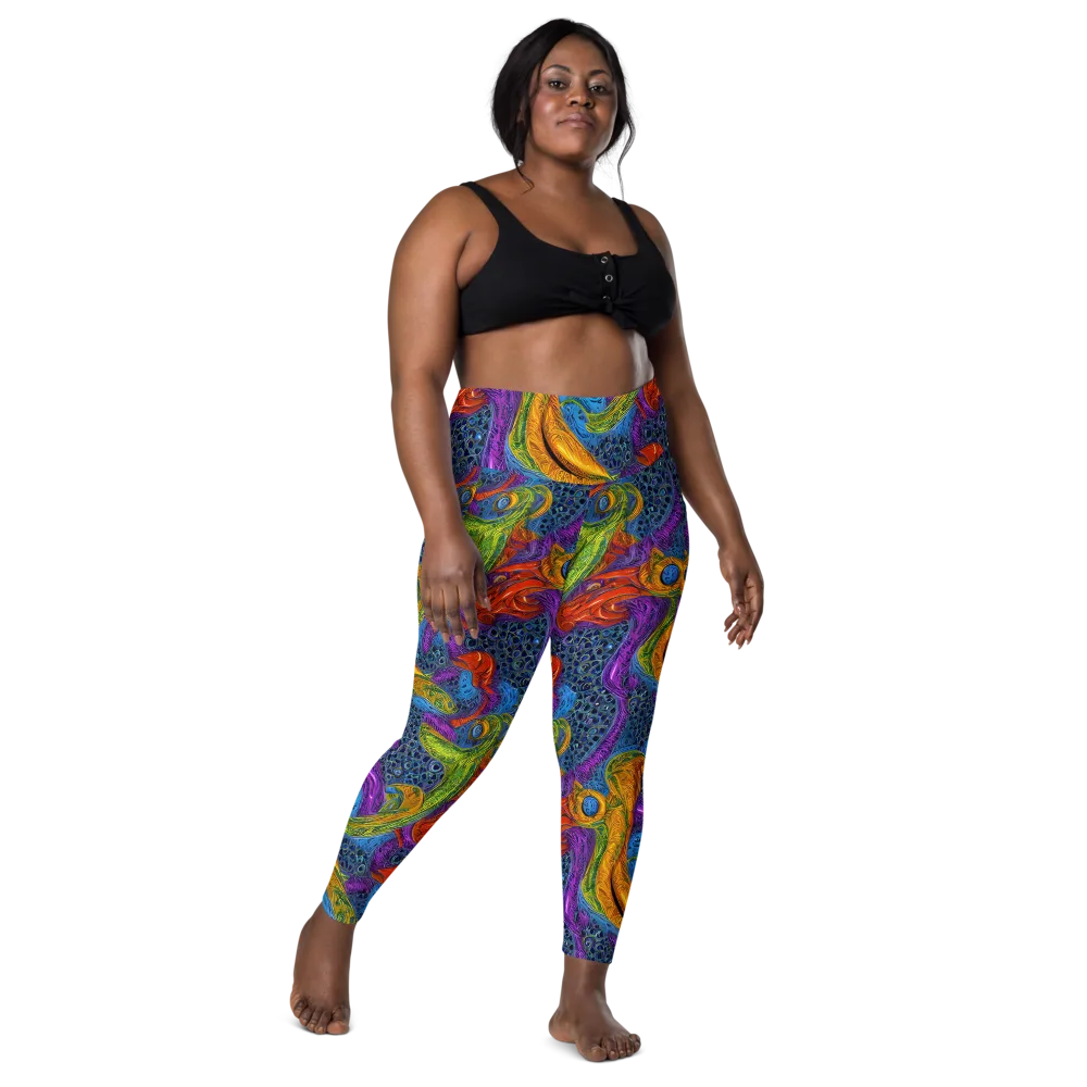 Reef of Fire on Leggings with Pockets — Front