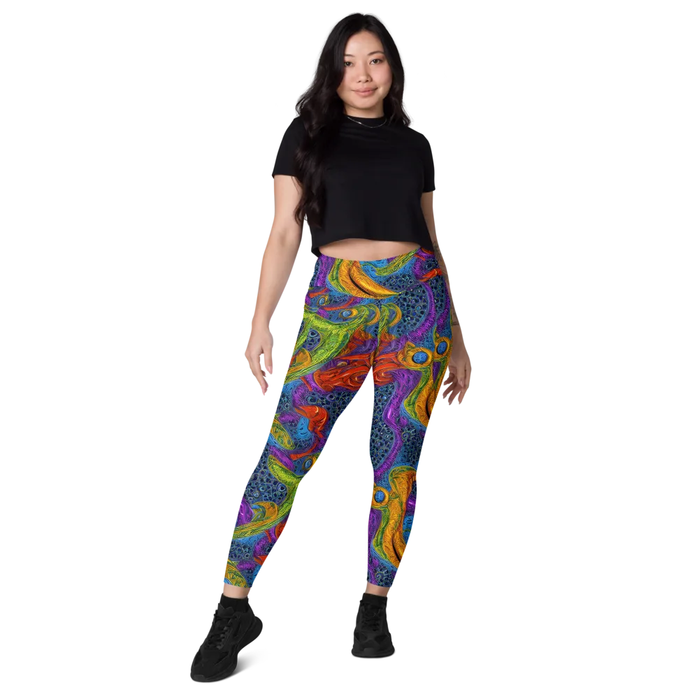 Reef of Fire on Leggings with Pockets — Front