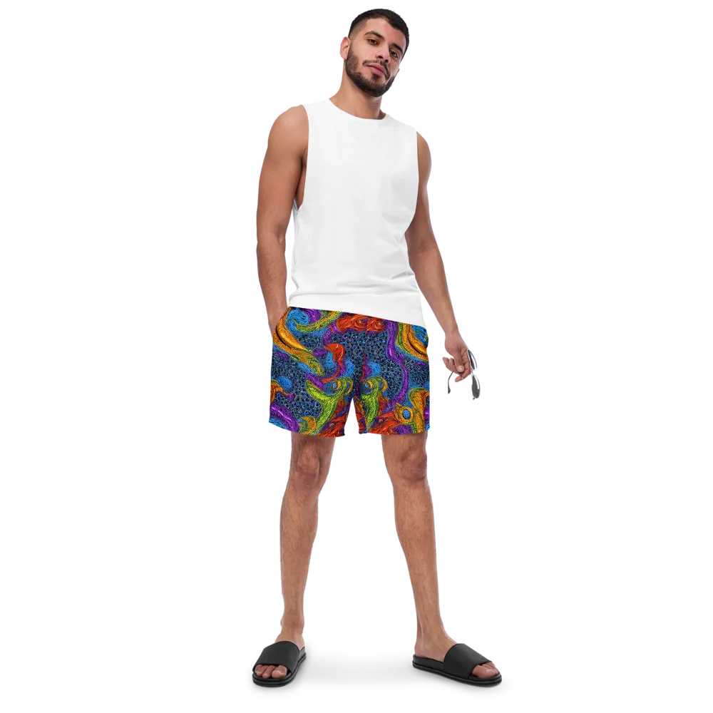 Reef of Fire on Swim Trunks — Front