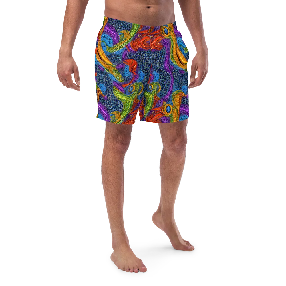 Reef of Fire on Swim Trunks — Front