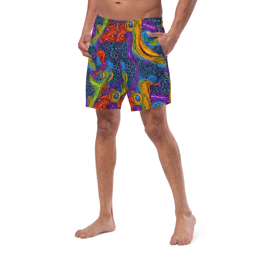 Reef of Fire on Swim Trunks — Left Front