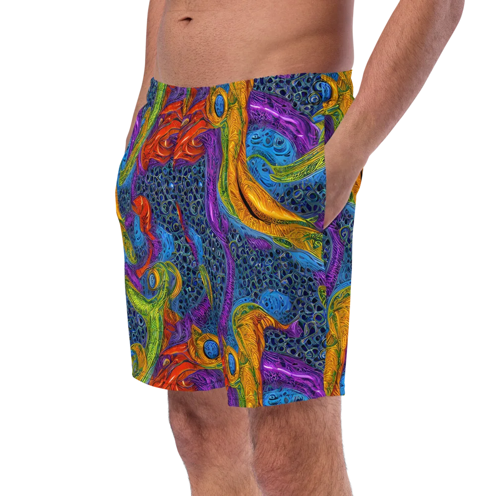 Reef of Fire on Swim Trunks — Left Front