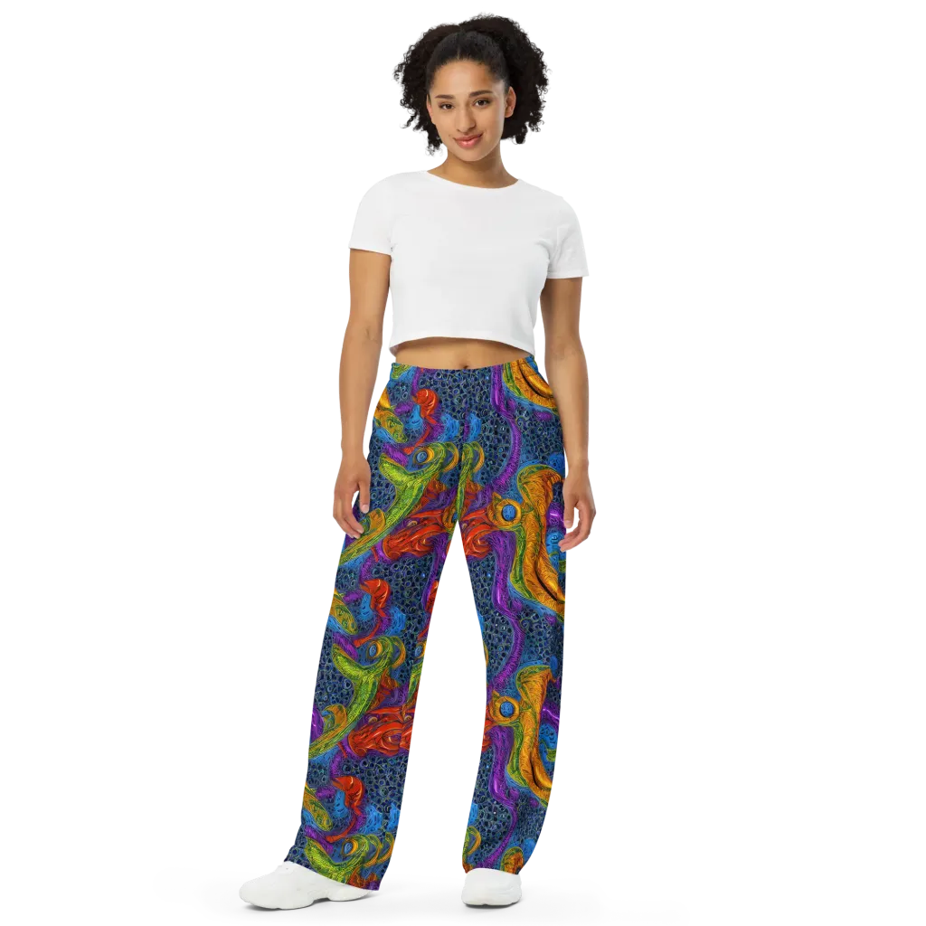 Reef of Fire on Wide-Leg Pants — Front