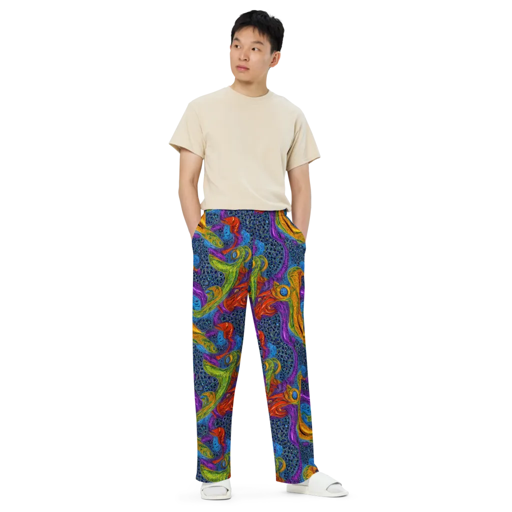 Reef of Fire on Wide-Leg Pants — Front