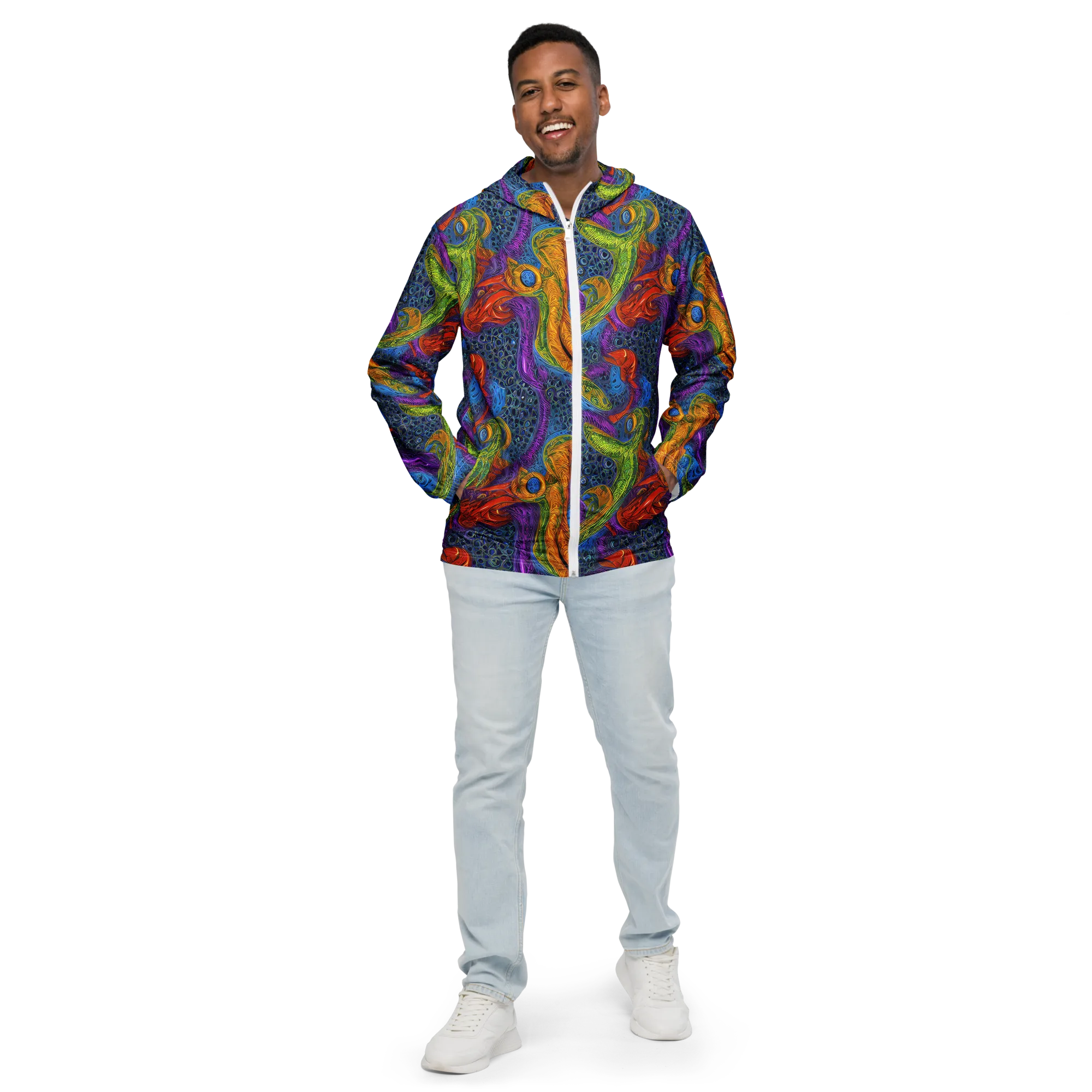 Reef of Fire on Men's Windbreaker — Front