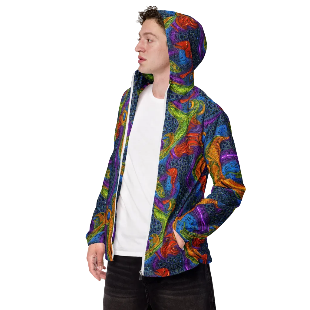 Reef of Fire on Men's Windbreaker — Left Front