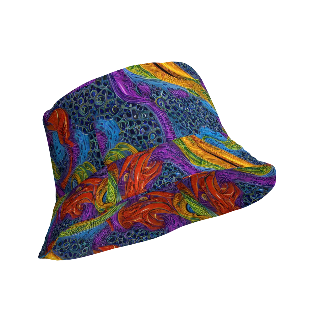Reef of Fire on Reversible Bucket Hat — Product details Outside