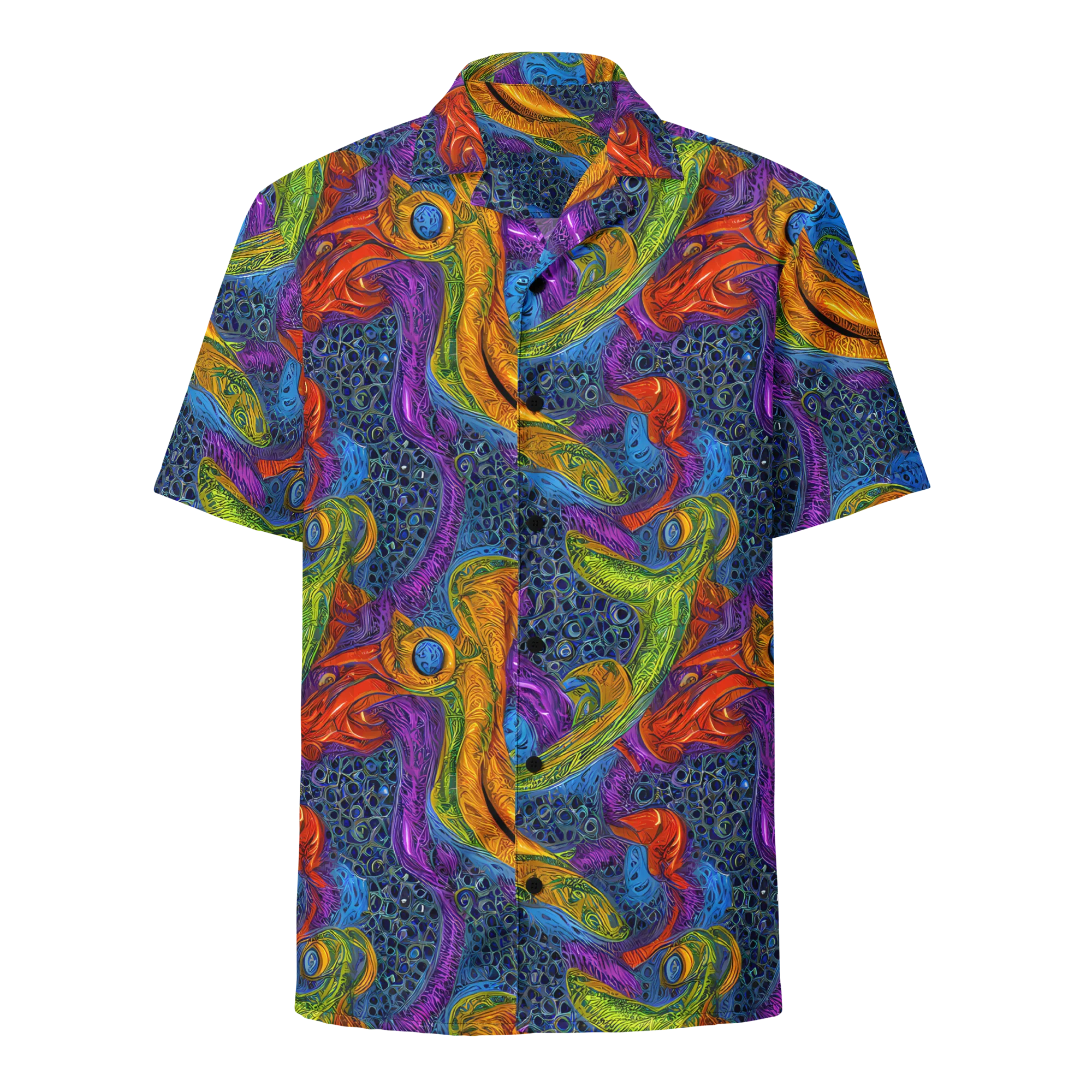 Reef of Fire on Button Shirt — Front