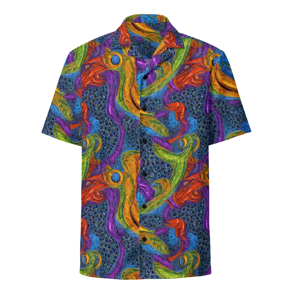 Reef of Fire on Button Shirt — Front