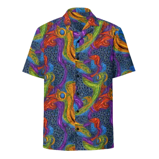Reef of Fire on a Button Shirt